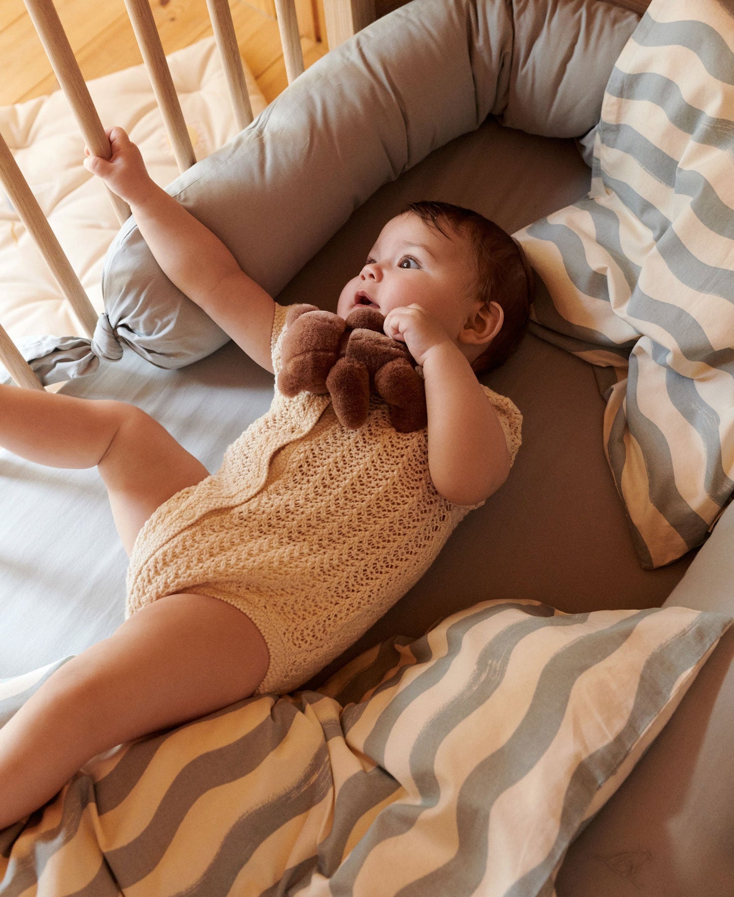 Parure de lit pour bébé Bee, Vagues