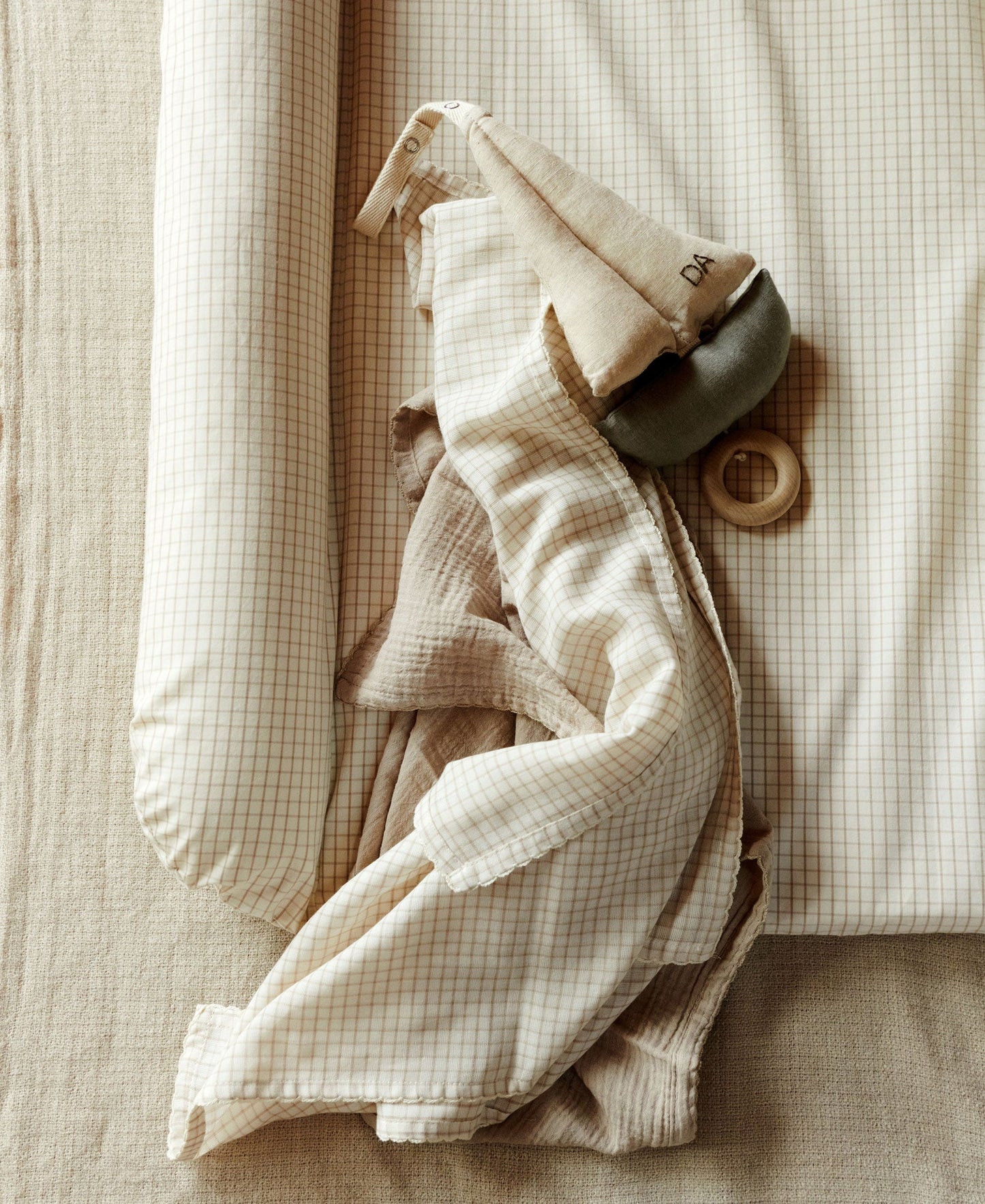 Coussin à langer Swan, Mini Check