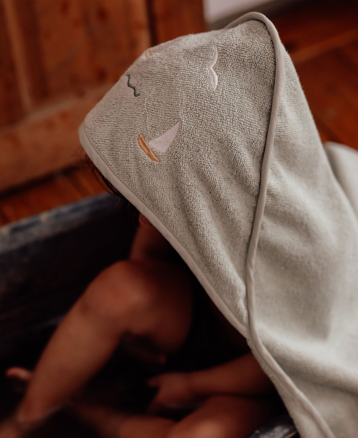 Serviette de bain pour bébé Petal, voiliers