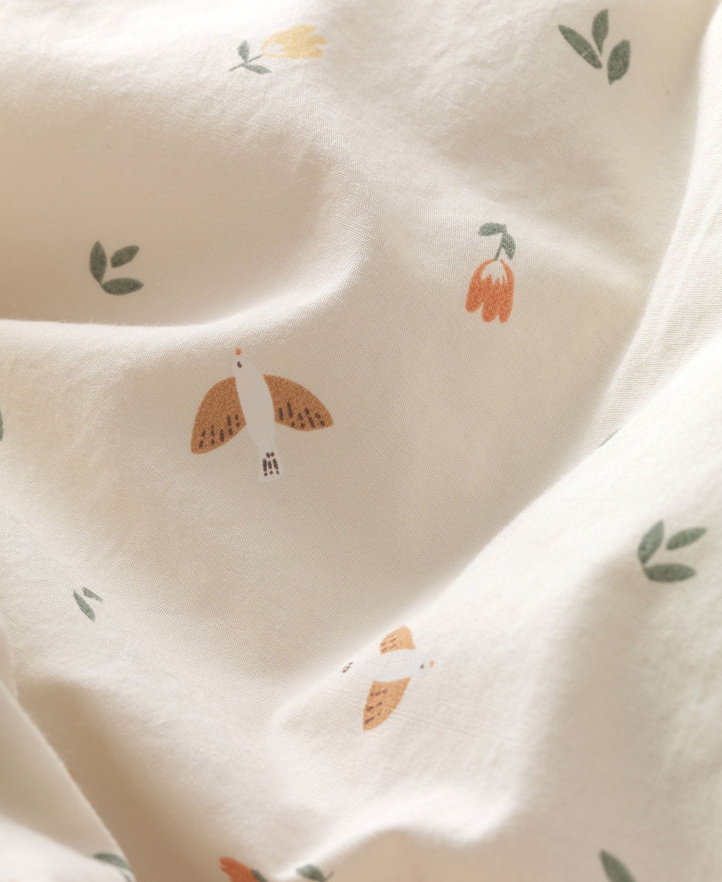 Housse de coussin à langer motif colombes, oiseaux chanteurs