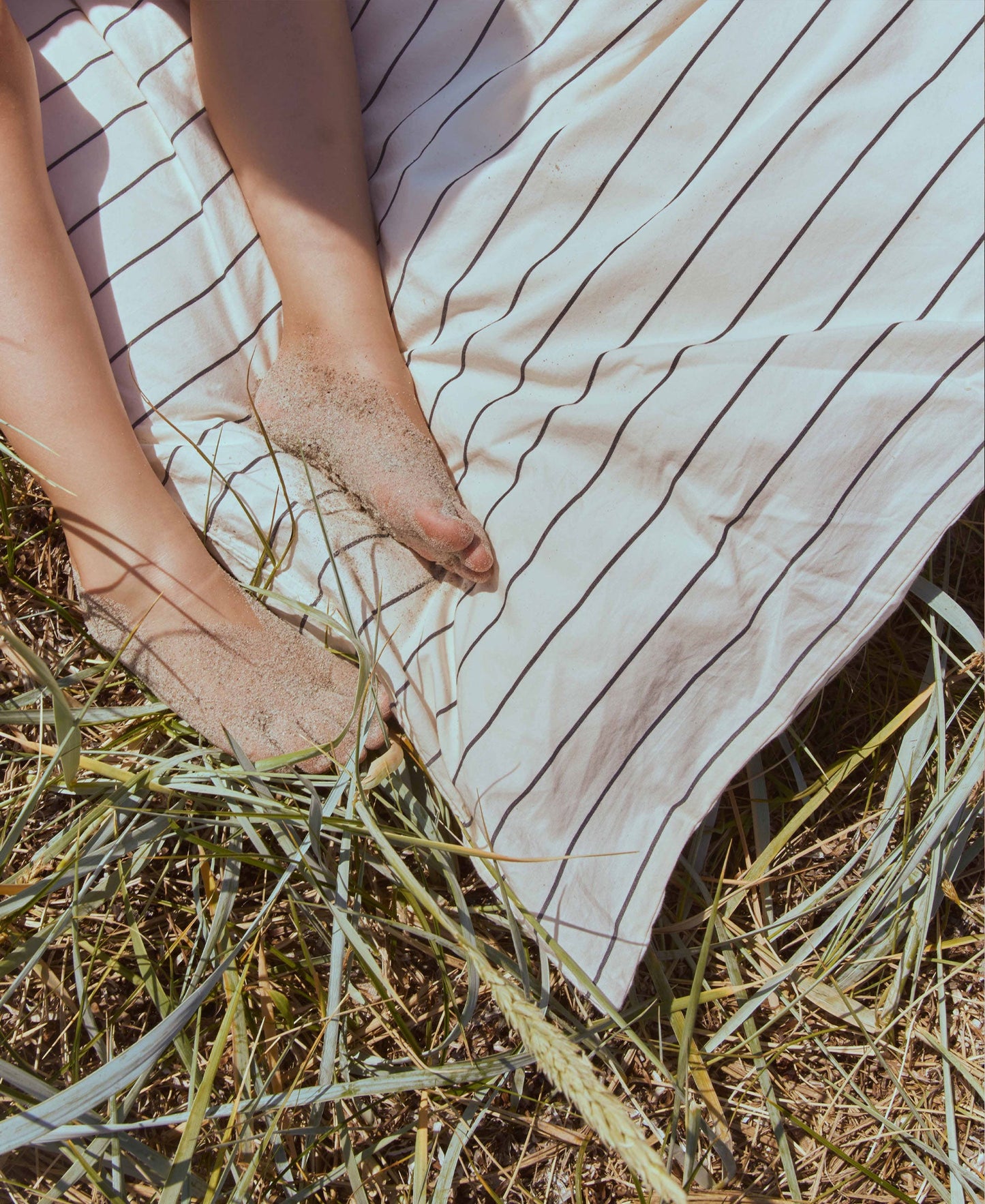 Parure de lit pour adulte Asta, rayures voile