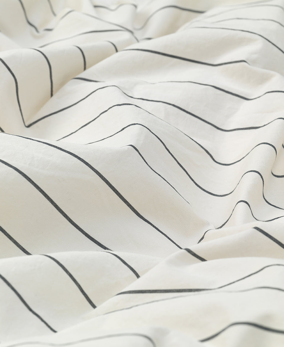 Parure de lit pour adulte Agnes, rayures voile