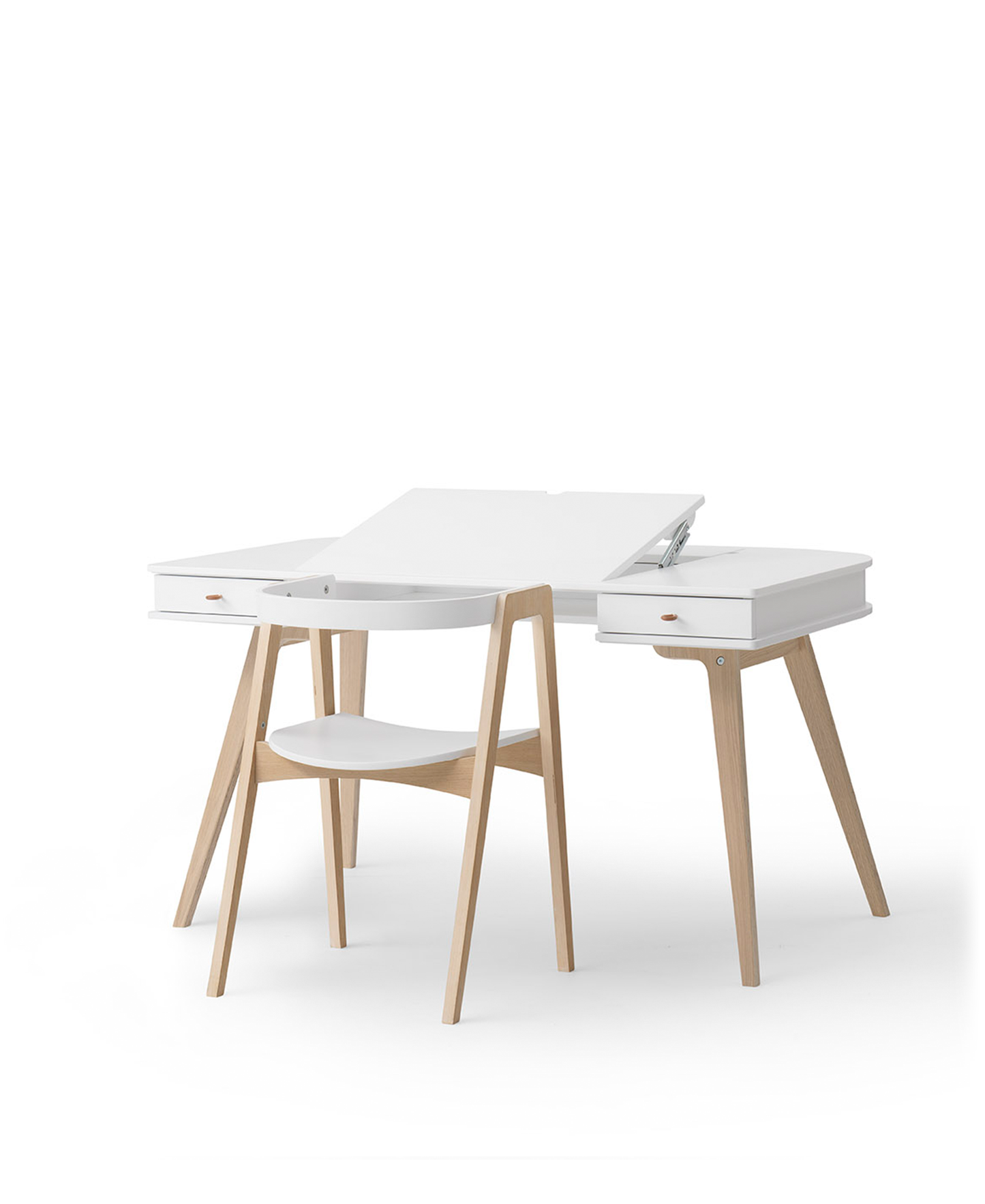 Bureau en bois 66 cm et fauteuil