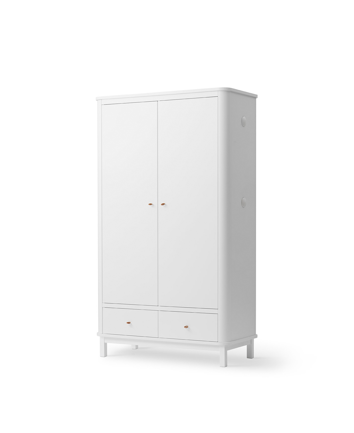 Armoire en bois 2 portes, blanche