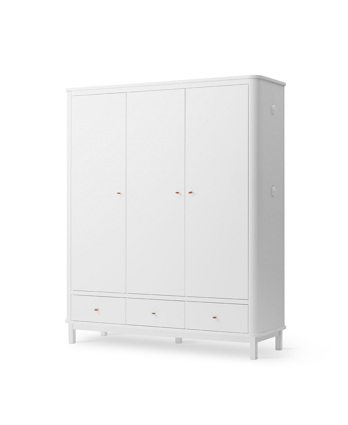Armoire en bois 3 portes, blanche