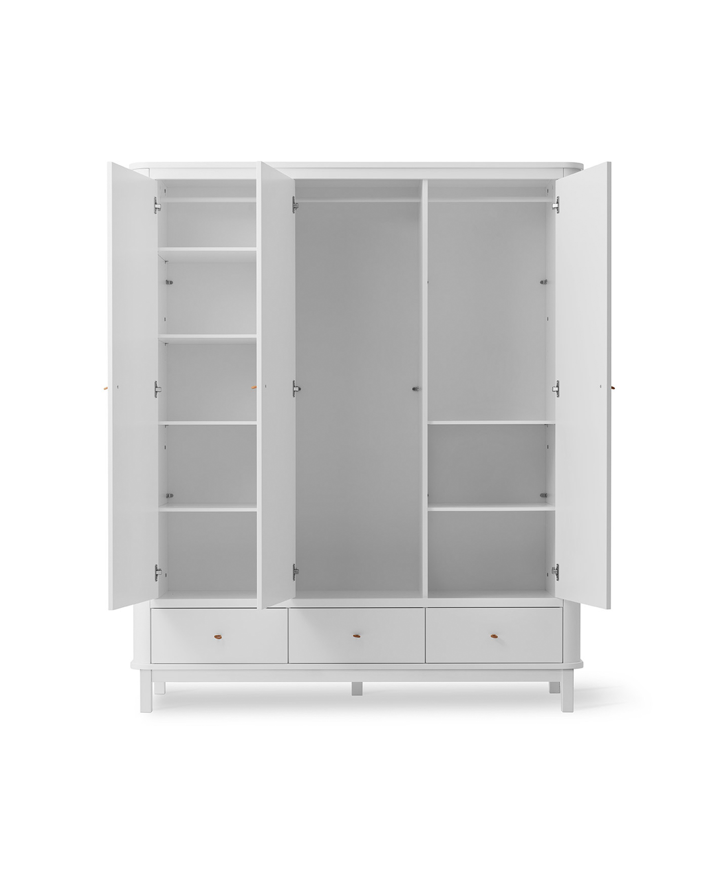 Armoire en bois 3 portes, blanche