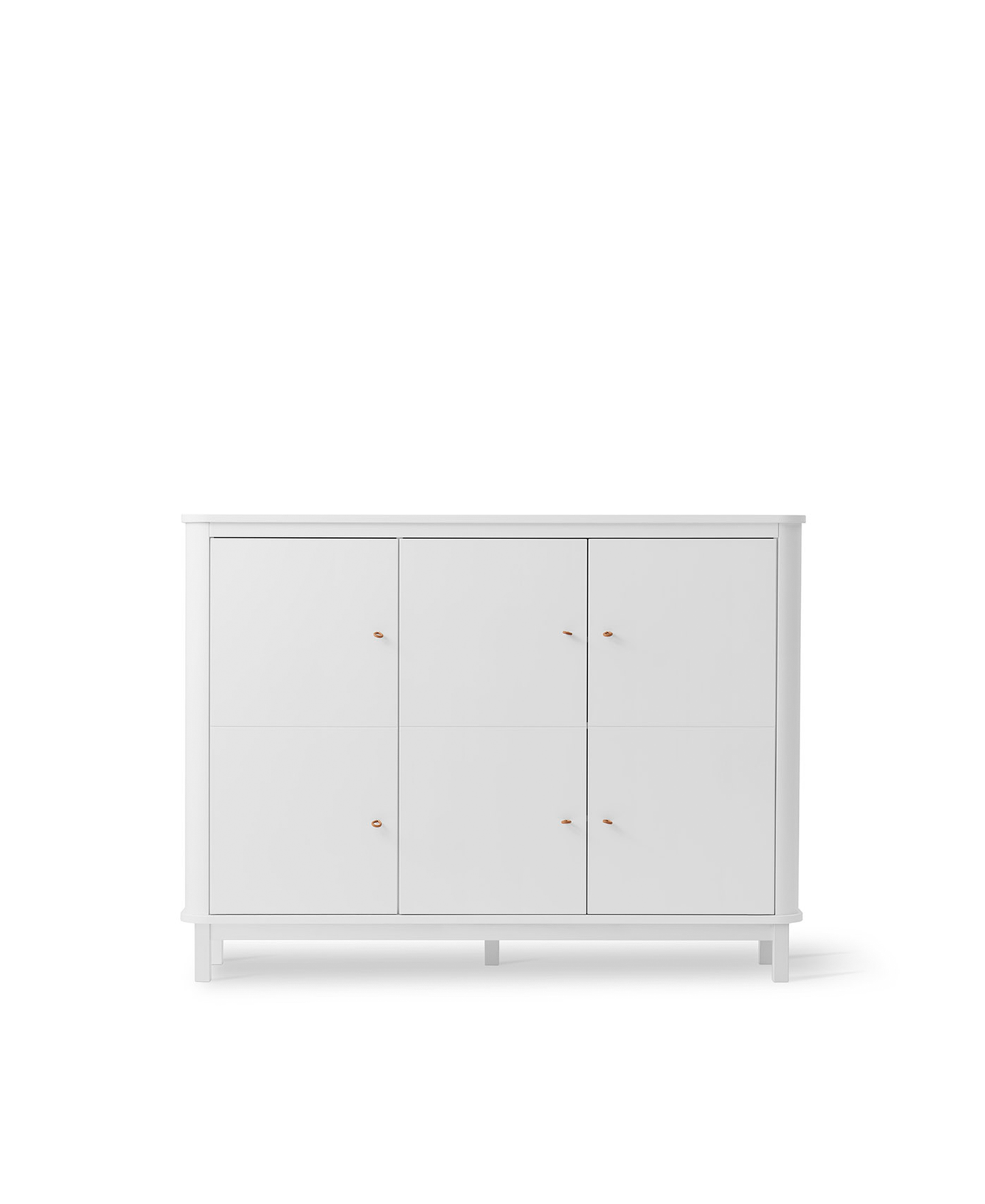 Armoire multiple en bois 3 portes, blanche