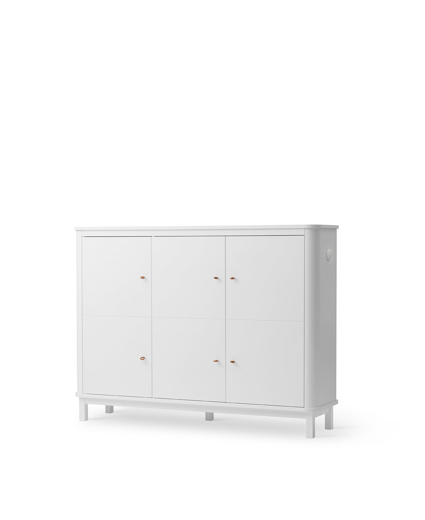 Armoire multiple en bois 3 portes, blanche