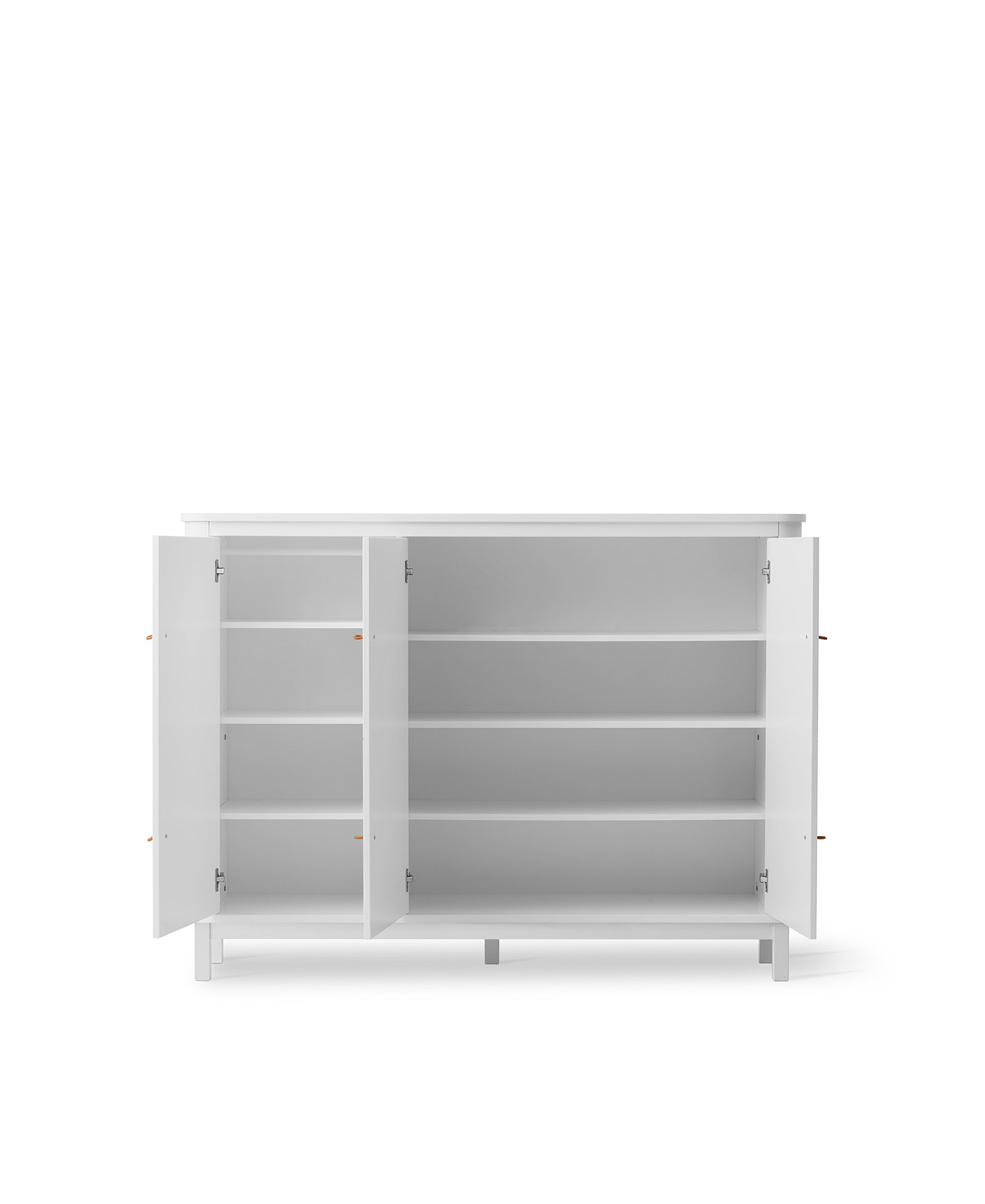 Armoire multiple en bois 3 portes, blanche