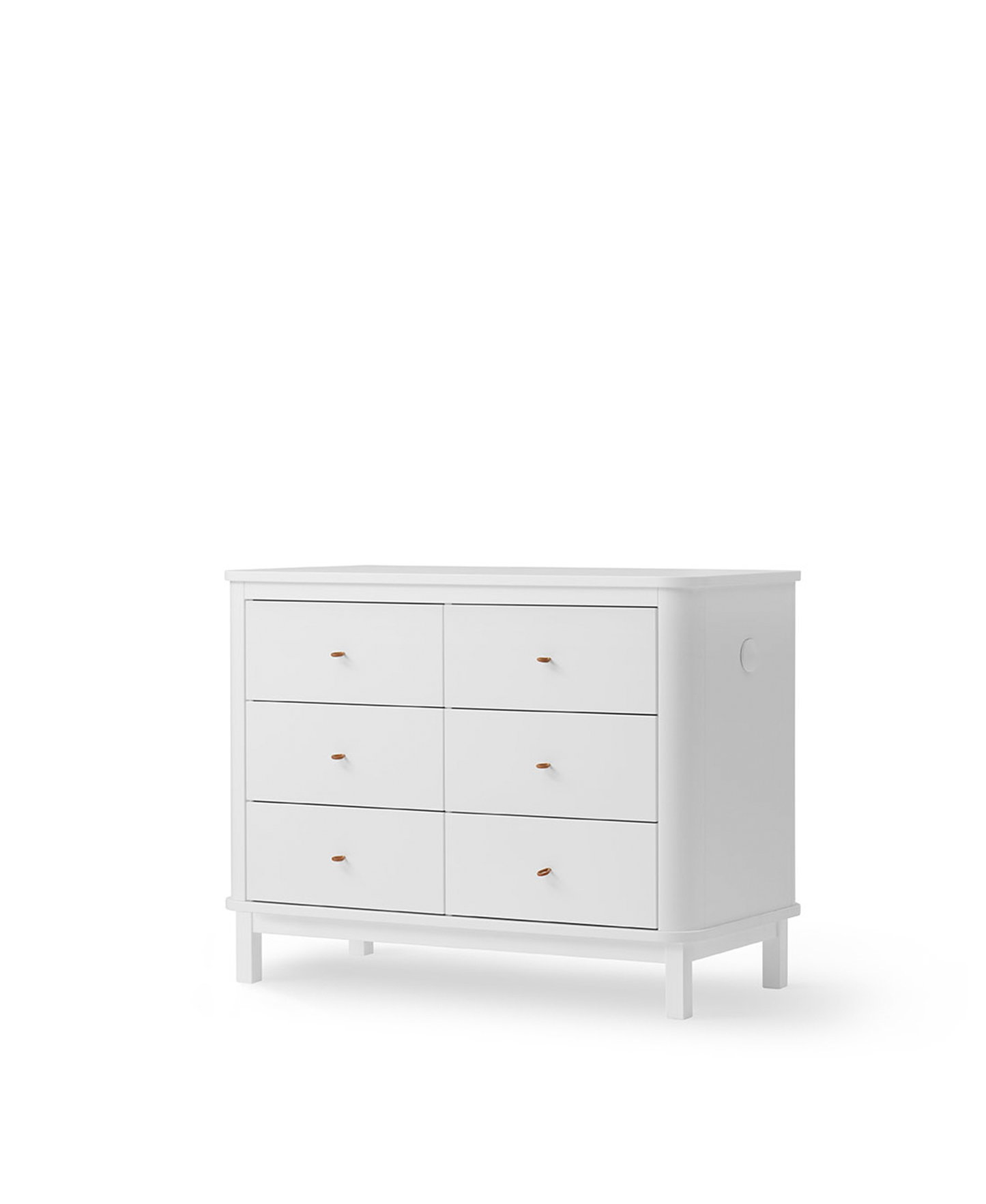 Commode en bois 6 tiroirs, blanche