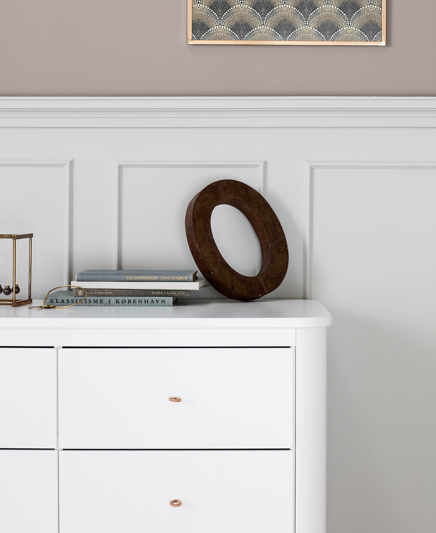 Commode en bois 6 tiroirs, blanche