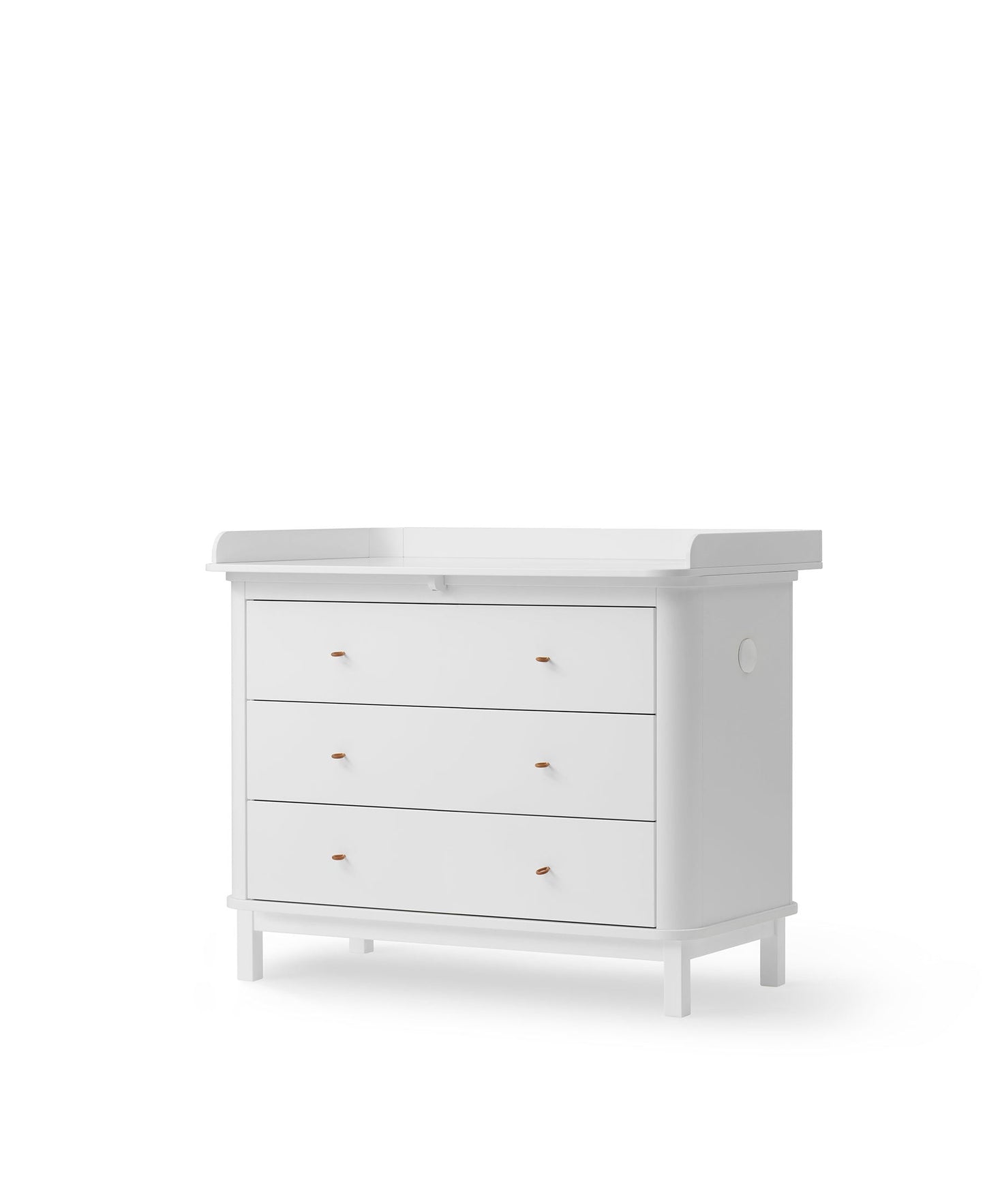 Commode de chambre d'enfant en bois 3 tiroirs, blanche