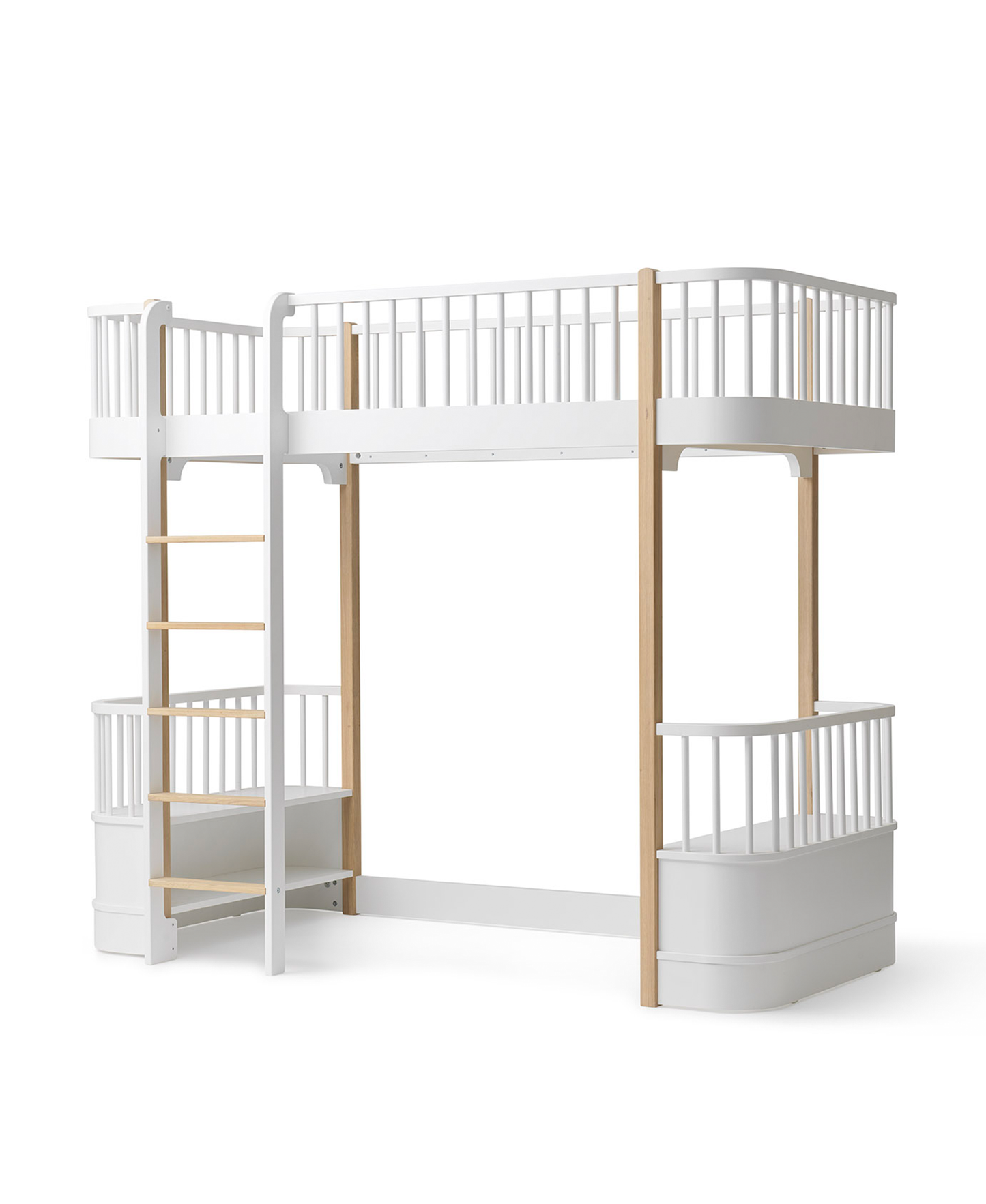 Lit mezzanine Wood Original, blanc/chêne