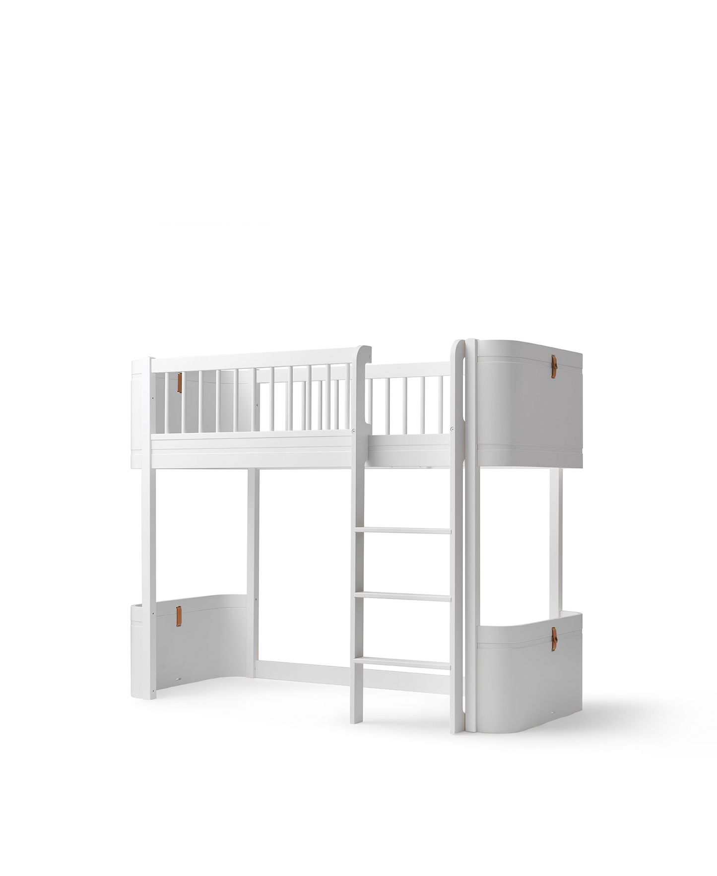 Lit mezzanine bas Wood Mini+, blanc