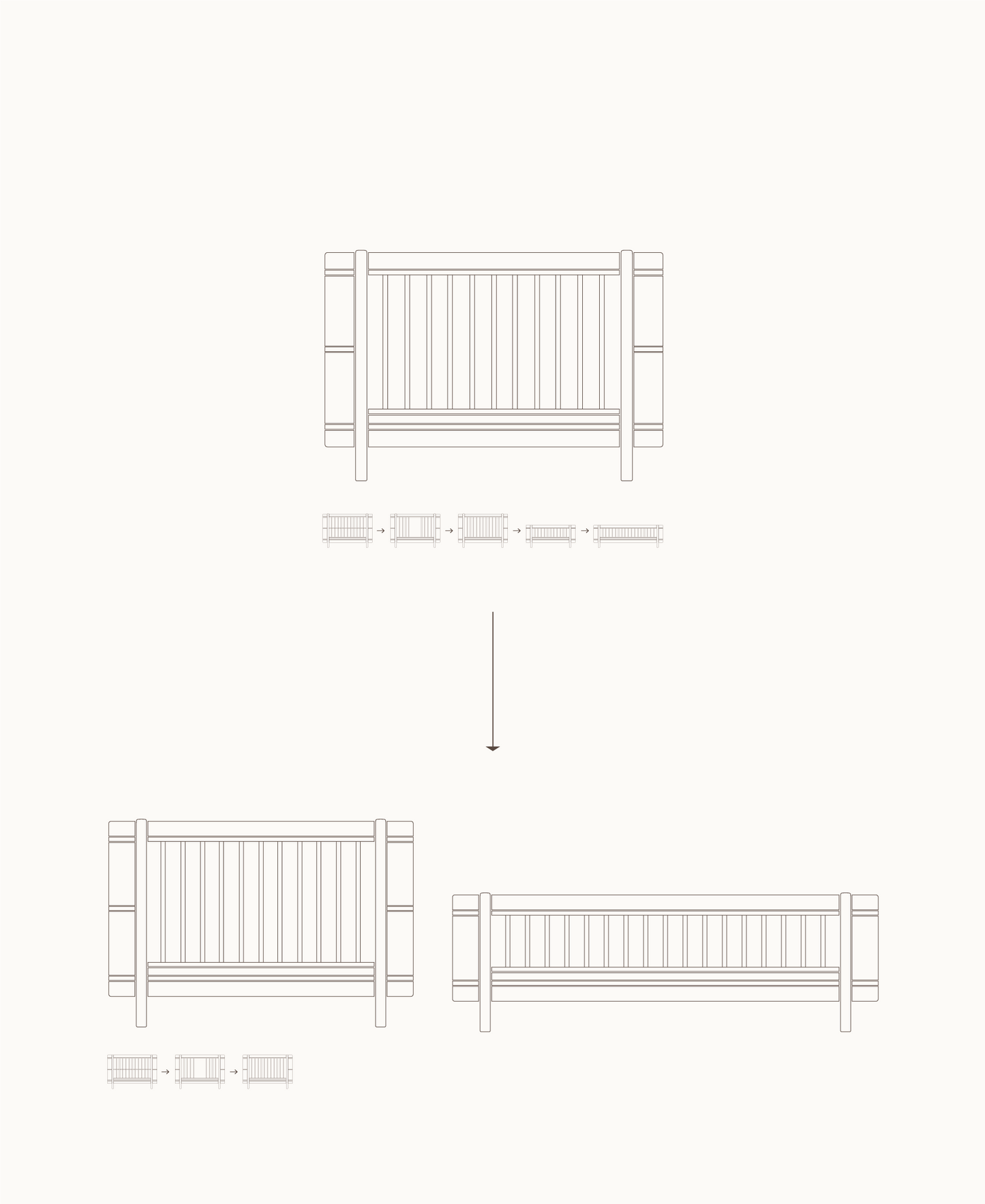 Kit frère/sœur Mini+ (pièces supplémentaires pour lit bébé Mini+, y compris kit junior, blanc/chêne)