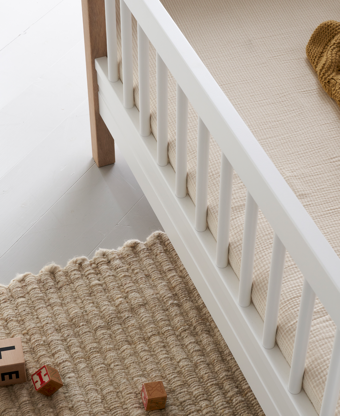 Lit junior Wood Mini+, blanc/chêne