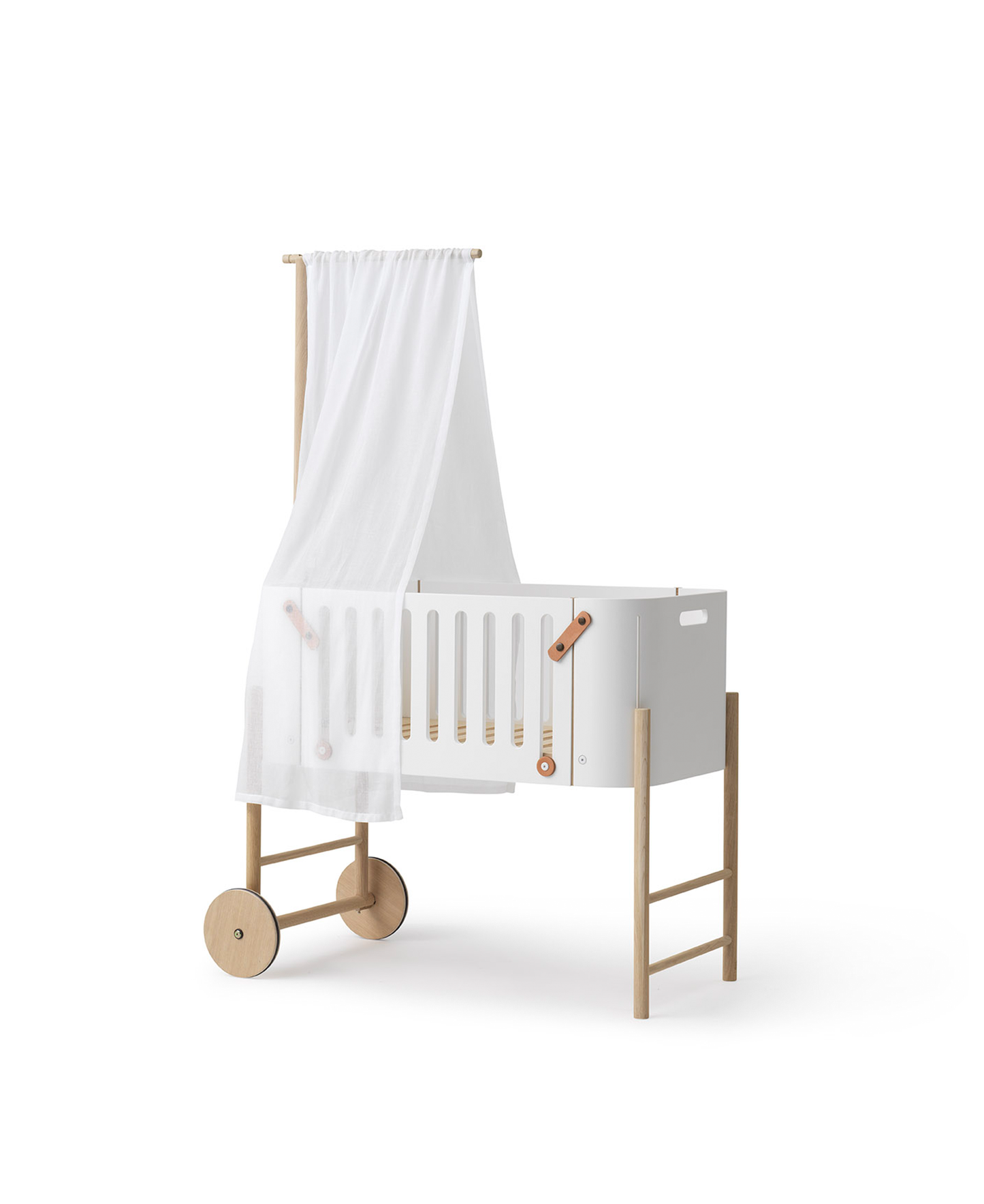 Baldaquin de lit cododo en bois, blanc