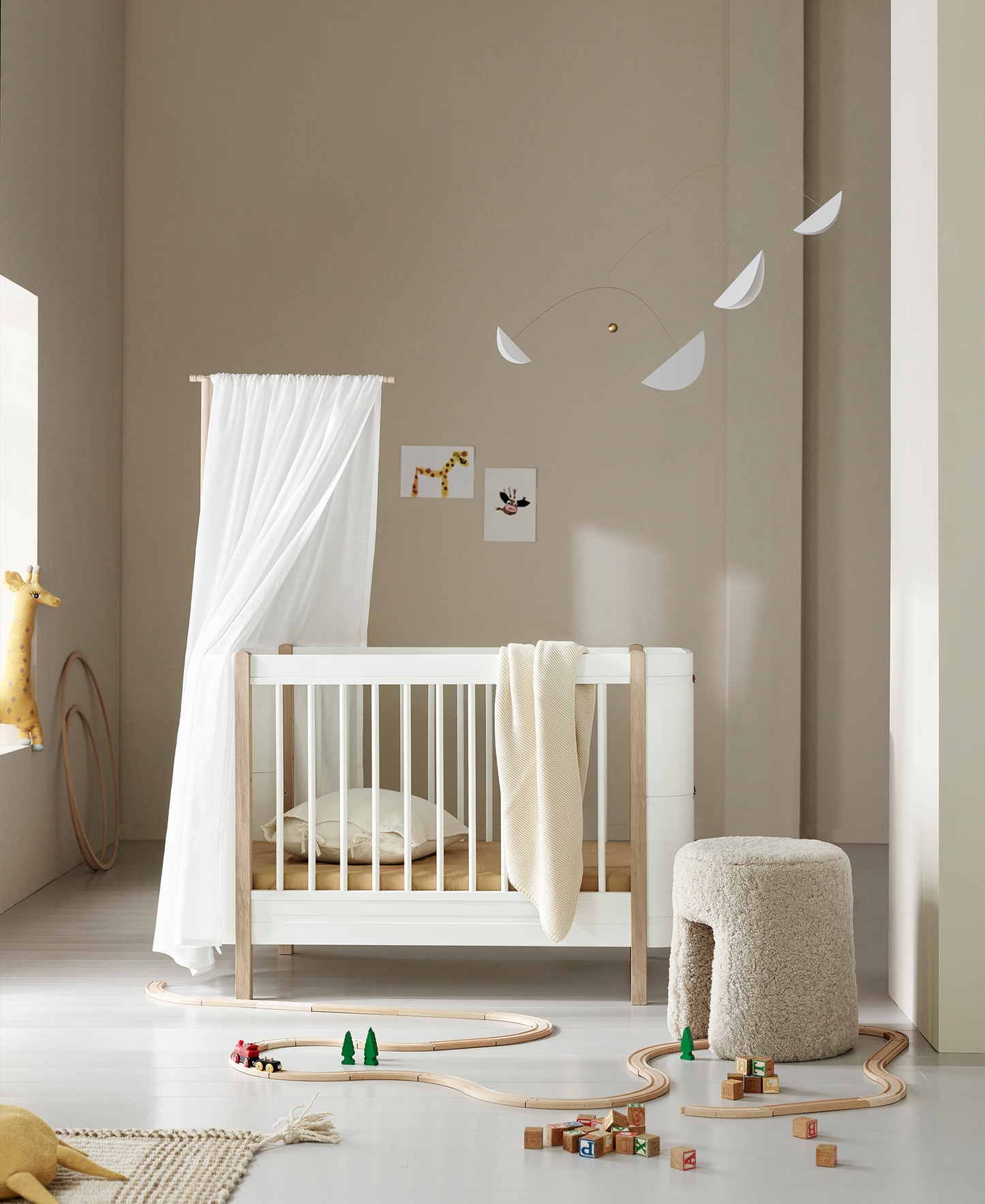 Ciel de lit Wood Mini+, blanc