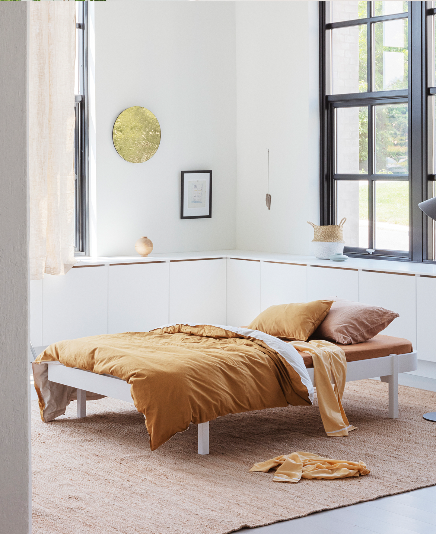 Lit transat en bois 120, blanc
