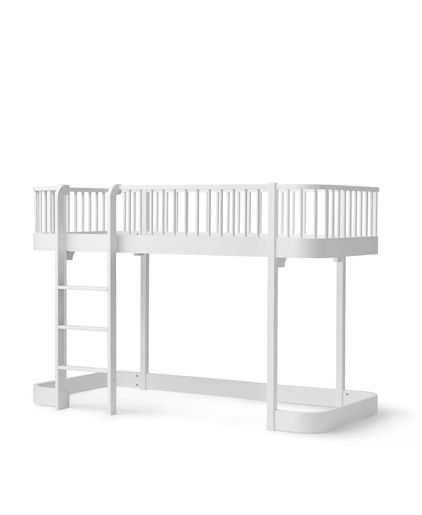 Lit mezzanine bas Wood Original, blanc