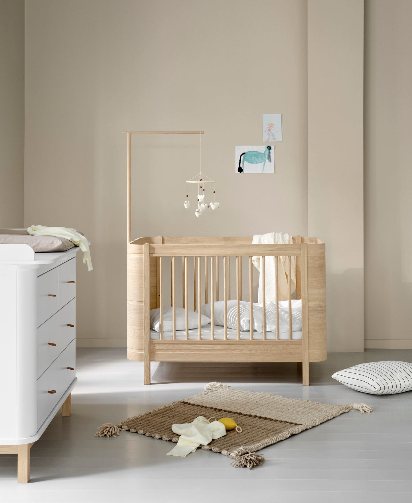 Lit bébé Wood Mini+, chêne