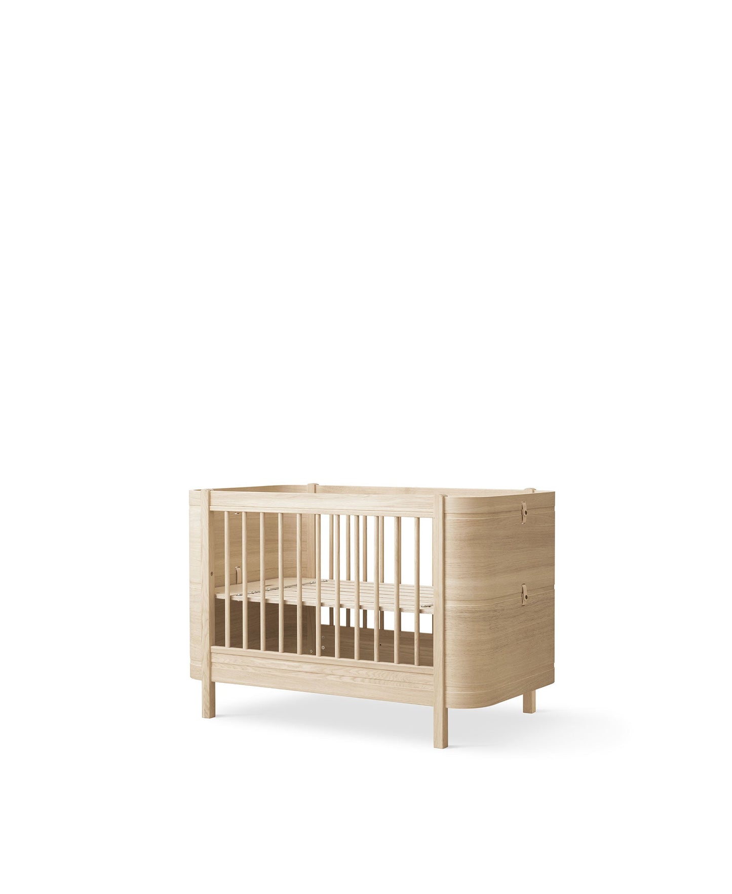 Lit bébé Wood Mini+ avec kit junior, chêne