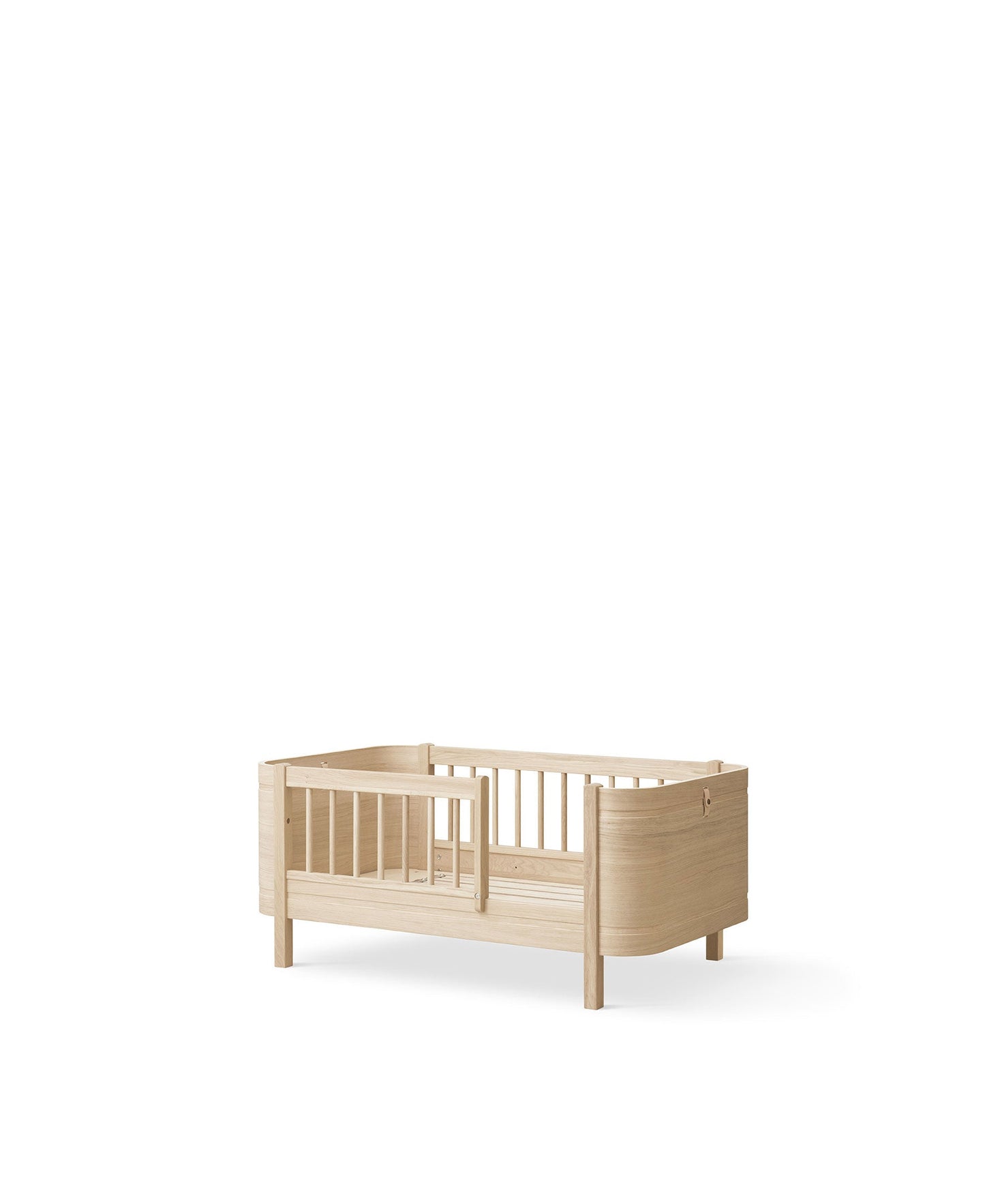 Lit bébé Wood Mini+ avec kit junior, chêne