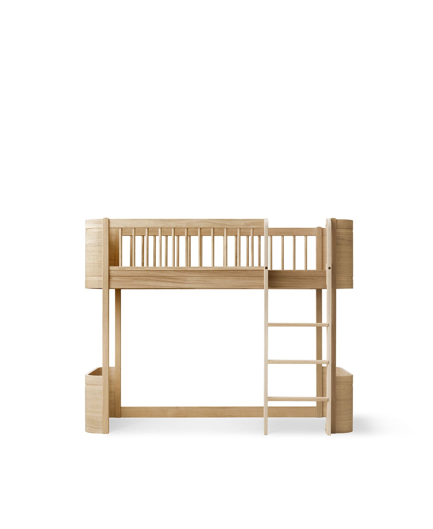 Lit mezzanine bas Wood Mini+, chêne