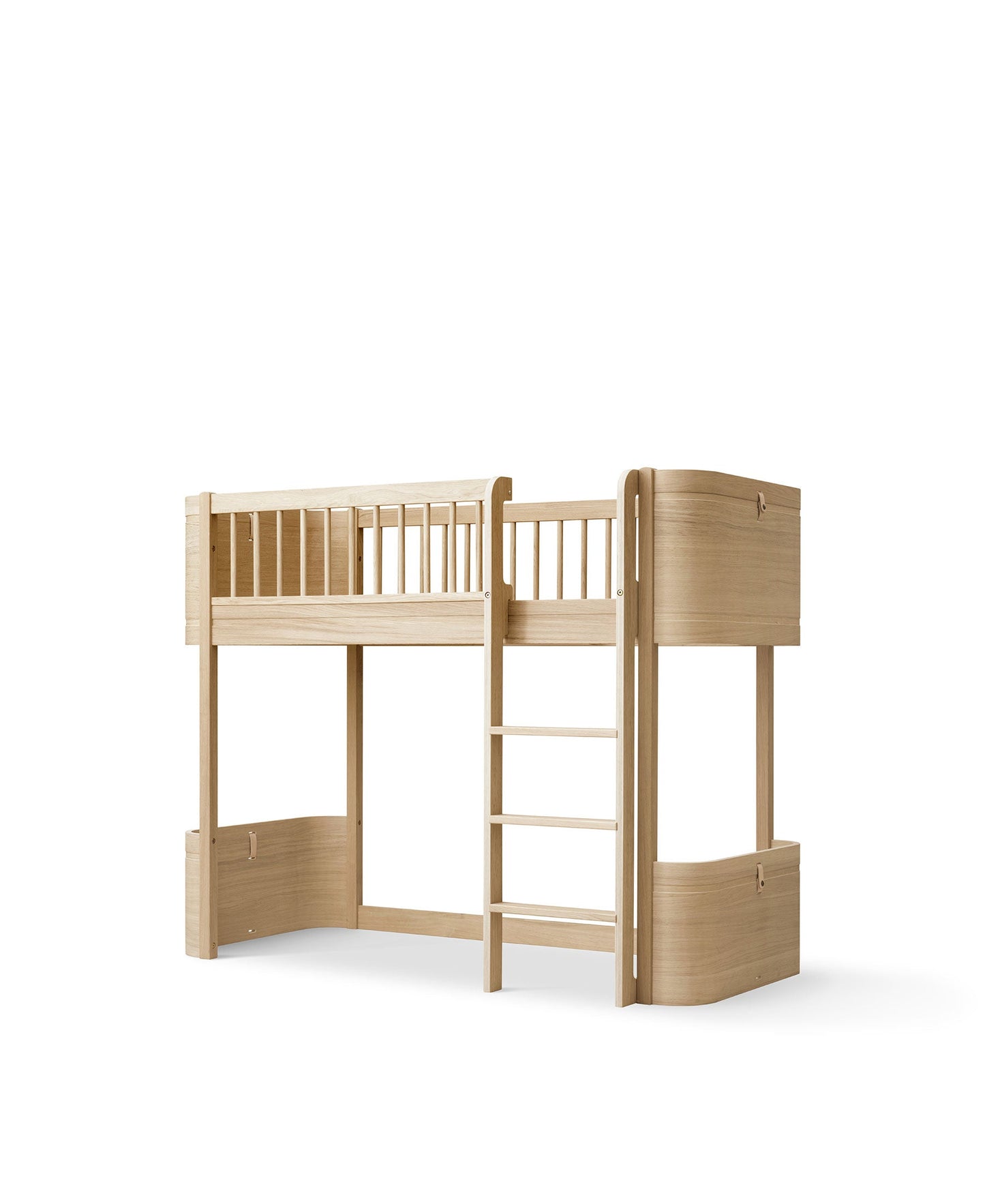 Lit mezzanine bas Wood Mini+, chêne