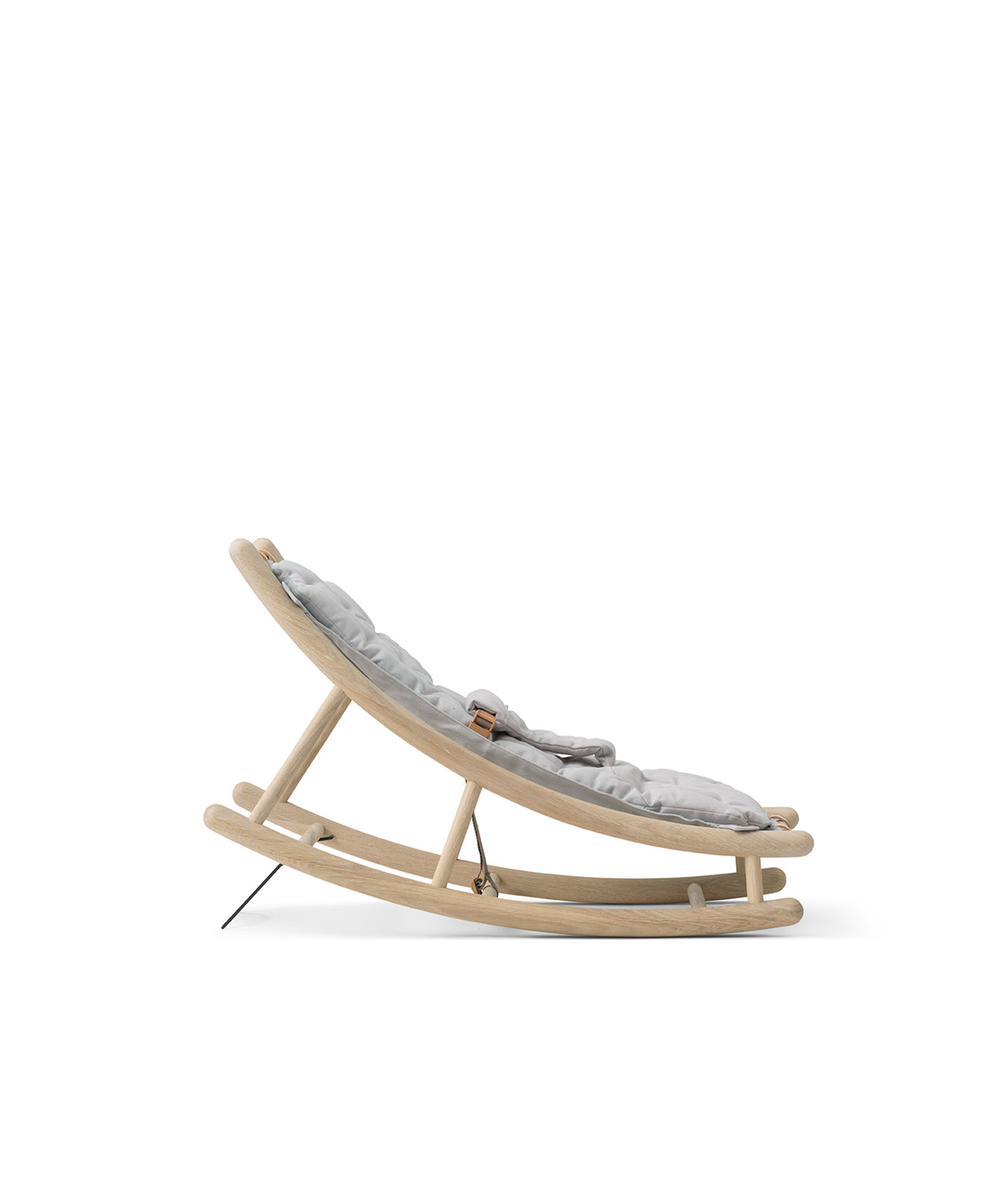 Transat en bois pour bébé et enfant en bas âge, chêne/gris