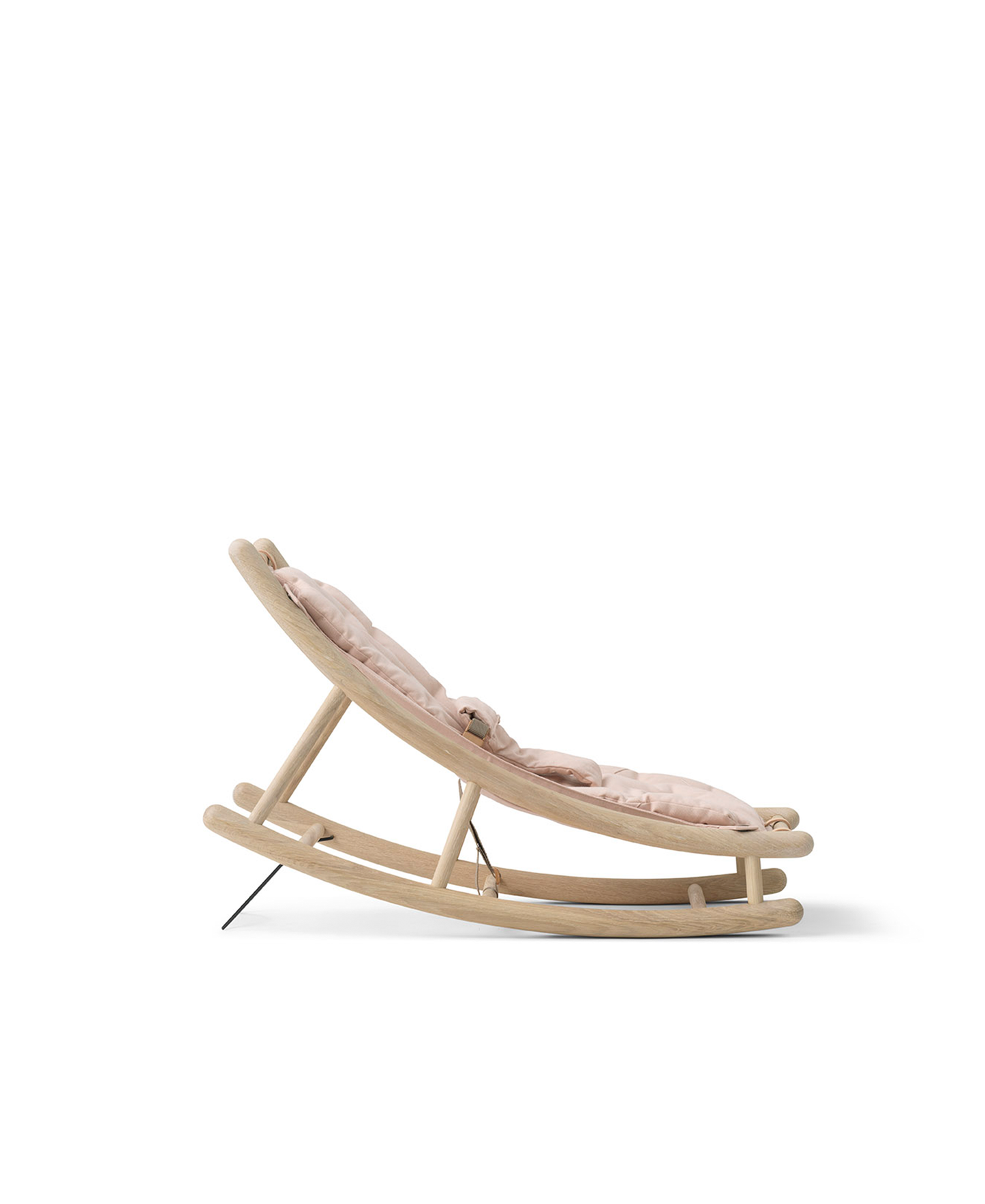 Transat en bois pour bébé et enfant en bas âge, chêne/rose