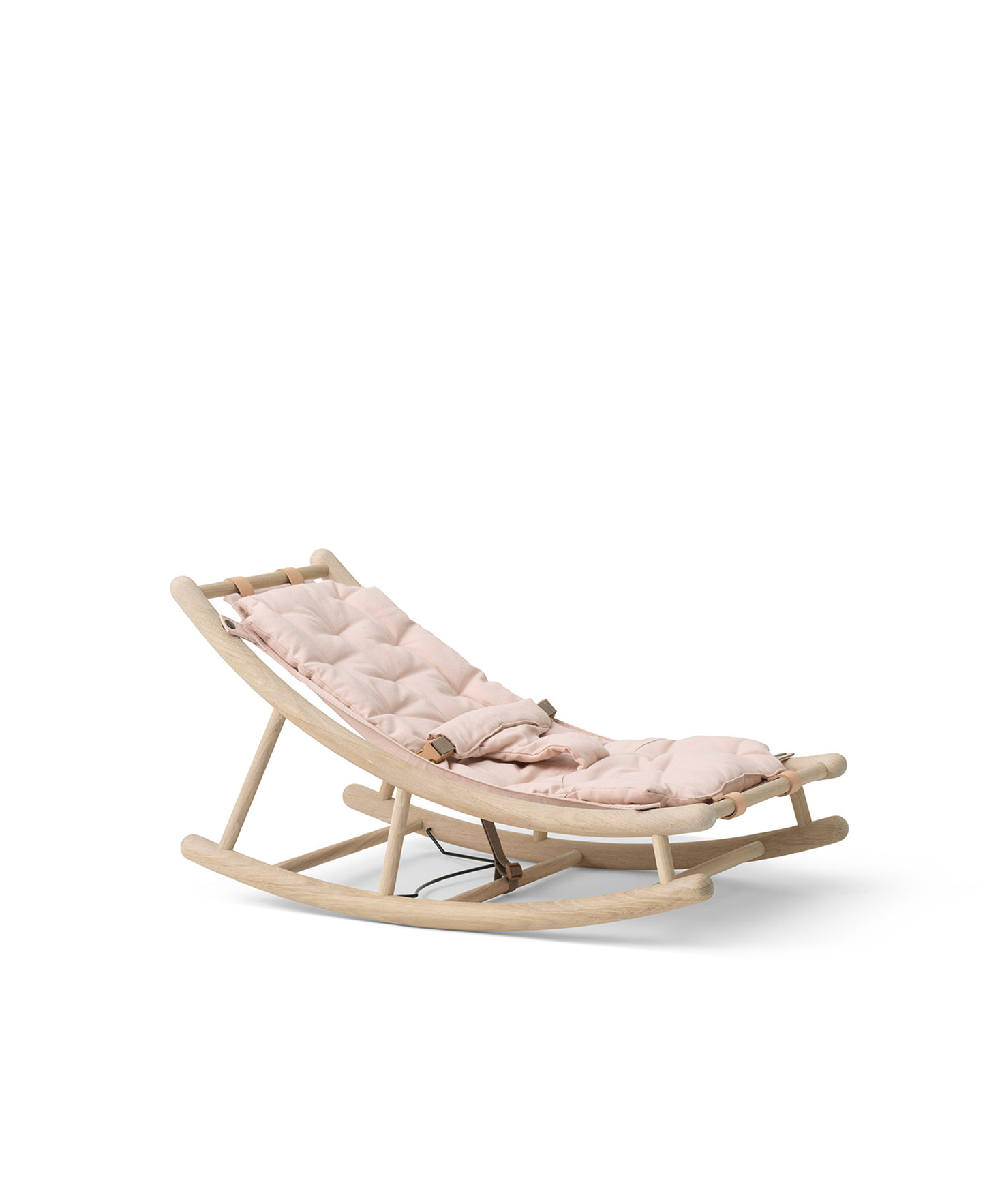 Transat en bois pour bébé et enfant en bas âge, chêne/rose