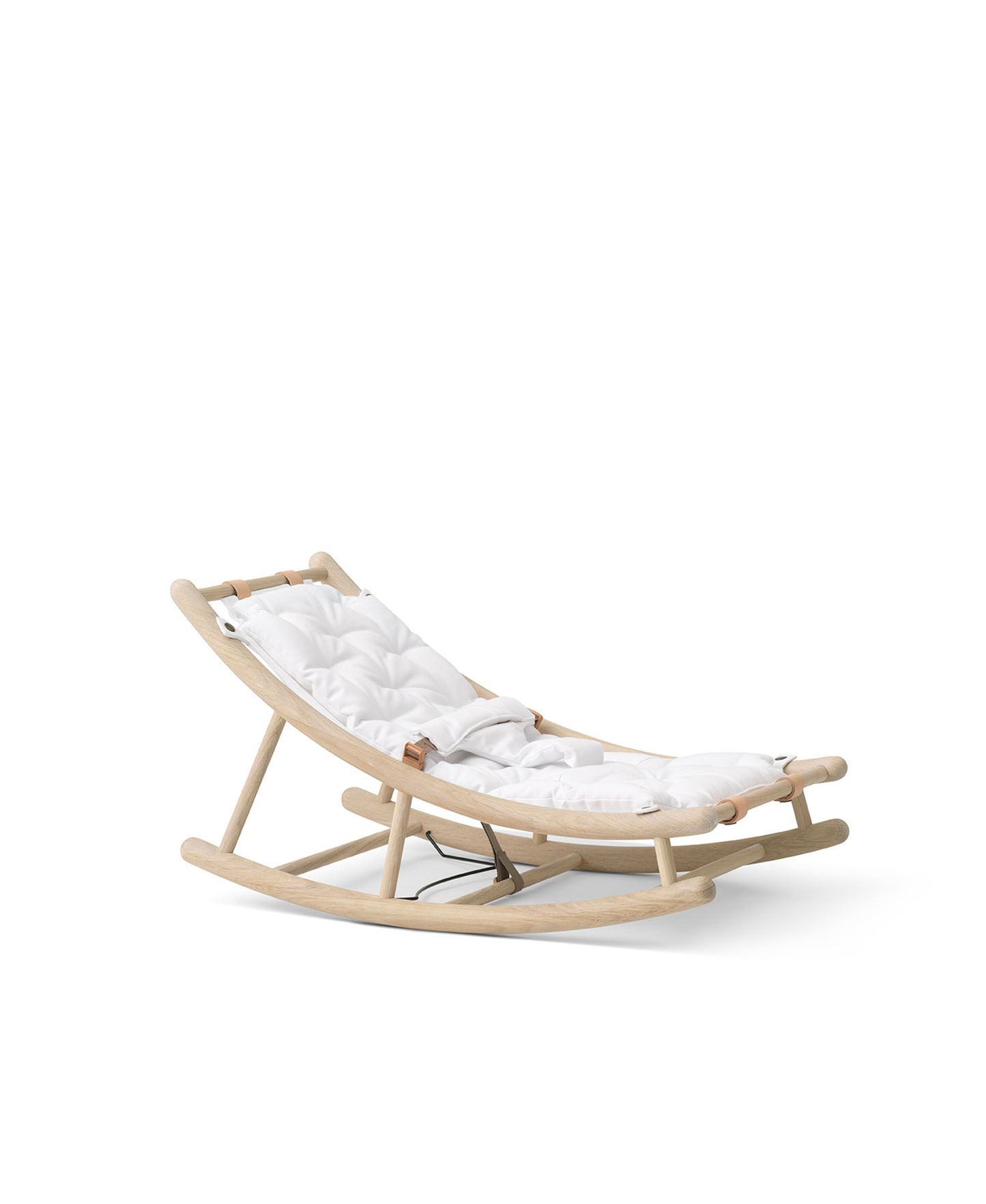 Transat en bois pour bébé et tout-petit, chêne/blanc