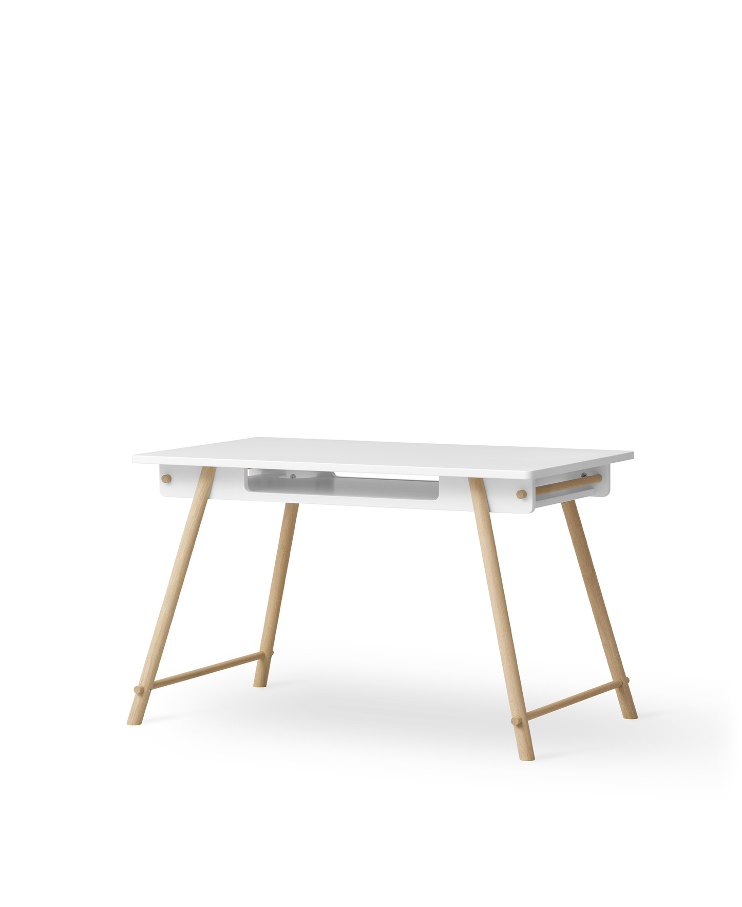 Bureau Camp Junior, réglable, blanc/chêne