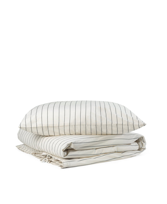 Parure de lit pour adulte Agnes, rayures voile