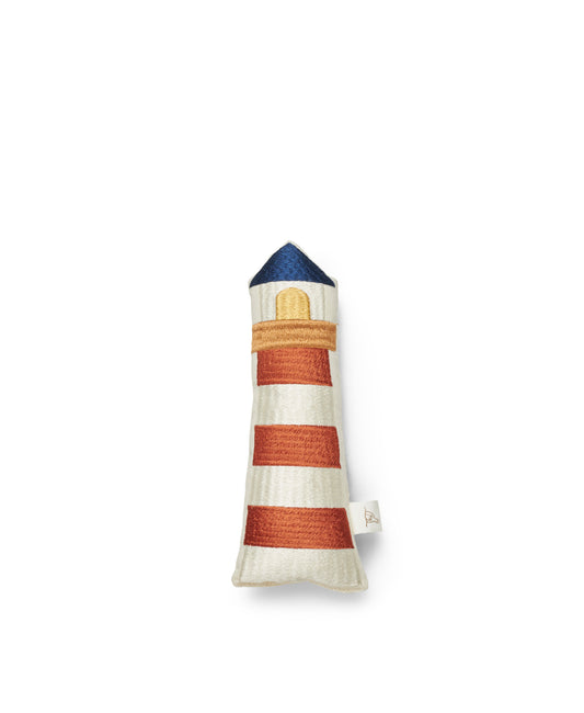Hochet phare Klint, blanc cassé/multicolore