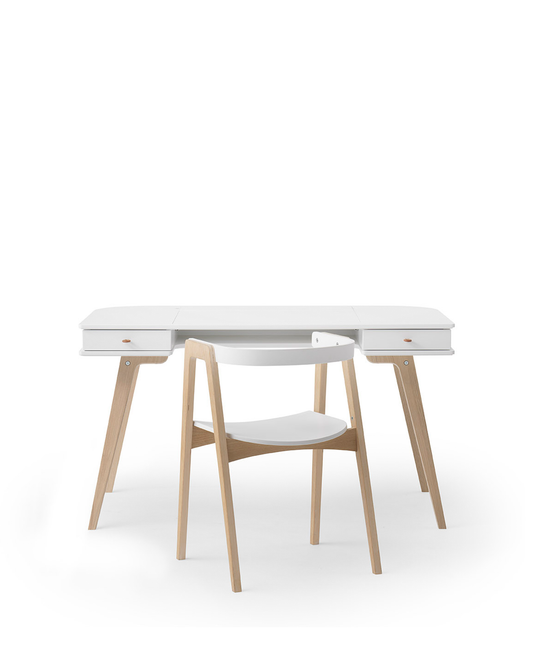 Bureau en bois 66 cm et fauteuil