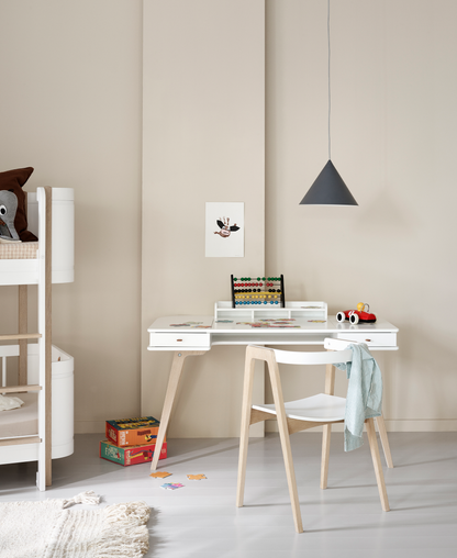 Bureau en bois 66 cm et fauteuil