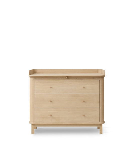 Commode de chambre d'enfant en bois 3 tiroirs, chêne