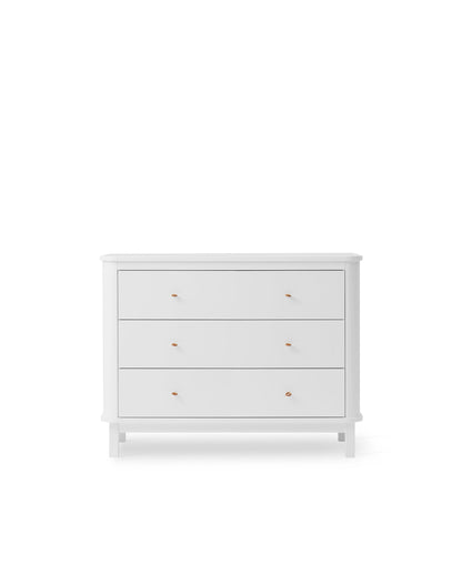 Commode en bois 3 tiroirs, blanche