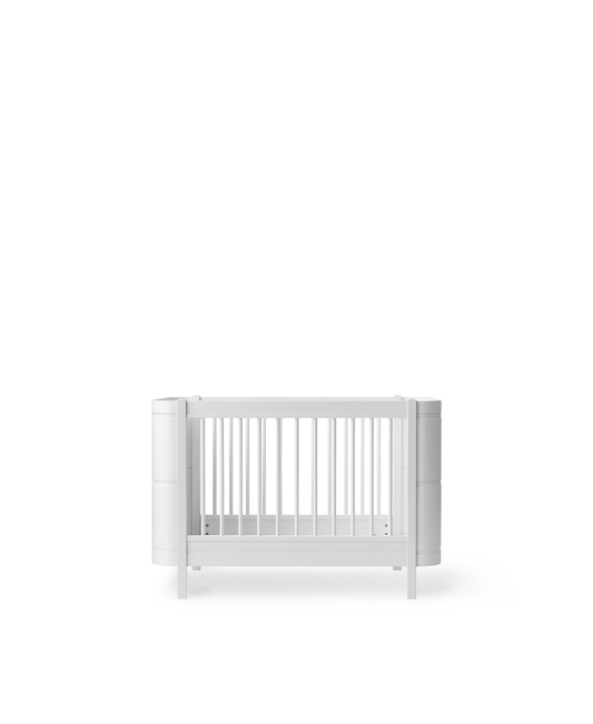 Lit bébé Wood Mini+ avec kit junior, blanc