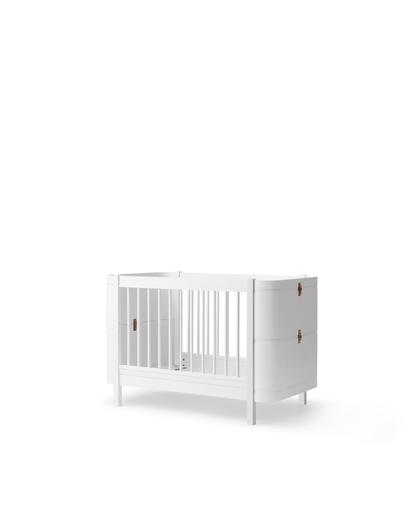 Lit bébé Wood Mini+ avec kit junior, blanc