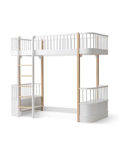 Lit mezzanine Wood Original, blanc/chêne