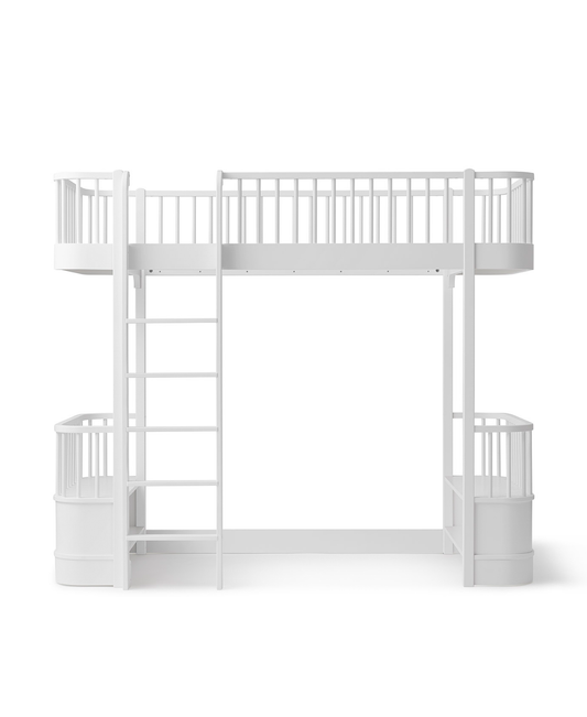 Lit mezzanine Wood Original, blanc