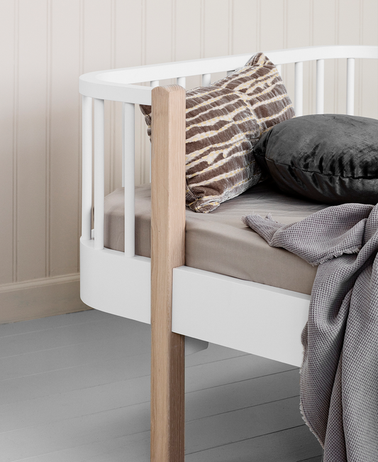 Lit de repos junior Wood Original, blanc/chêne