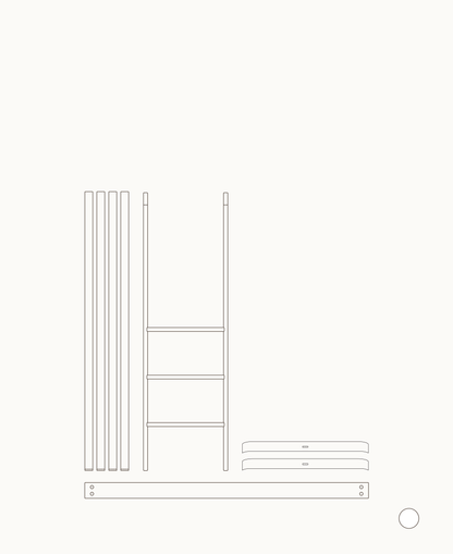 Lit bébé Mini+ avec kit junior pour lit mezzanine bas, blanc