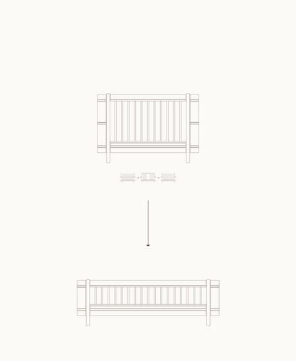 Kit junior Mini+ (pièces supplémentaires pour lit bébé Mini+), blanc/chêne