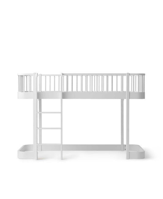 Lit mezzanine bas Wood Original, blanc