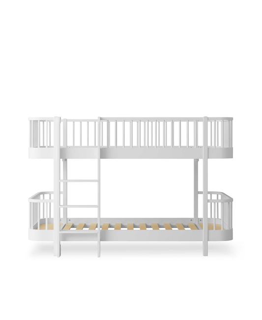 Lit superposé bas Wood Original, blanc