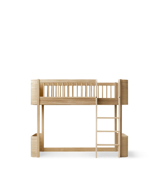 Lit mezzanine bas Wood Mini+, chêne